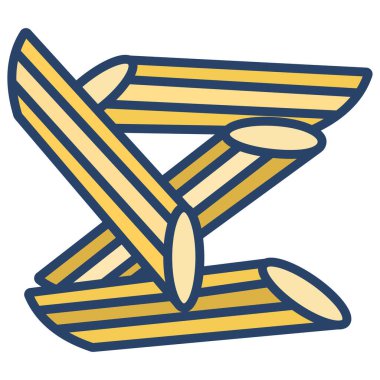 penne. Web simgesi vektör illüstrasyonu