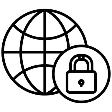 Küresel Güvenlik Basit illüstrasyon