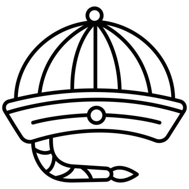 Şapka. Web simgesi basit illüstrasyon