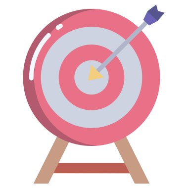 Beyaz arkaplandaki basit vektör simgesini hedef al