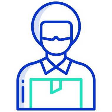 Web simgesi adam vektör illüstrasyonu 