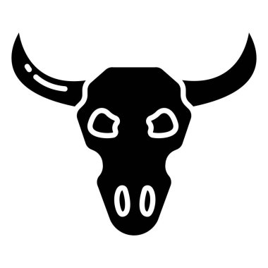 Basit vektör simgesi, Hayvan Kafatası 'nın çizimi