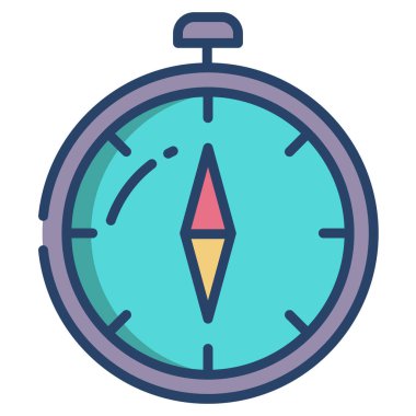 Pusula. Web simgesi basit illüstrasyon 