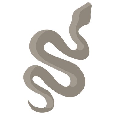 Beyaz arkaplanda Yılan simgesi