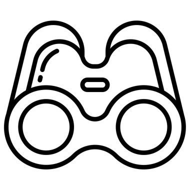 Basit vektör simgesi, dürbünün çizimi 