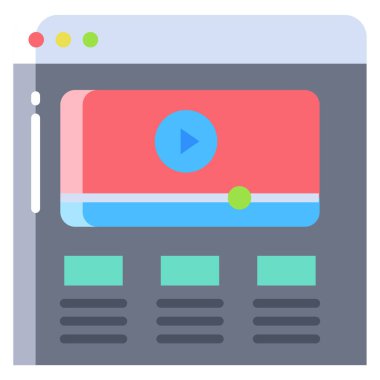 Web sitesi simgesi, vektör illüstrasyonu 