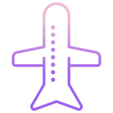 Uçak simgesinin vektör illüstrasyonu