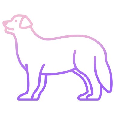 Bernese Dağ Köpeği 'nin basit bir ikonu.