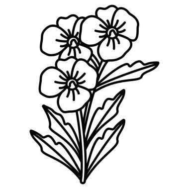 Güzel bir çiçeğin vektör çizimi