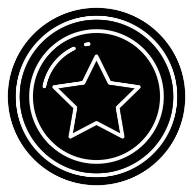 Beyaz arkaplanda basit vektör yıldız ödül simgesi