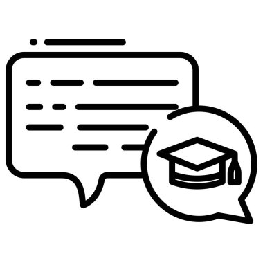 mezun web simgesi, vektör illüstrasyonu 