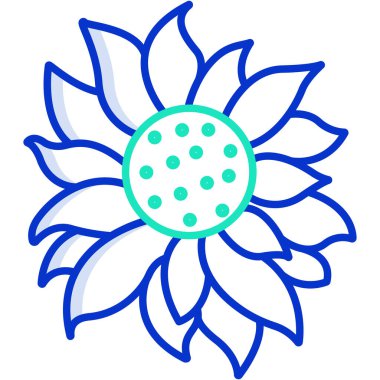 çiçek web simgesi, vektör illüstrasyonu 