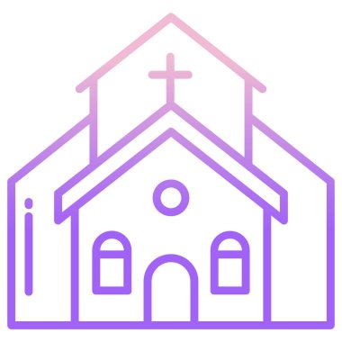 Kilise sembolü, vektör illüstrasyonu