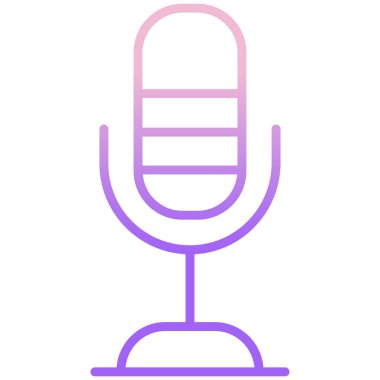 mikrofon web simgesi, vektör çizim 