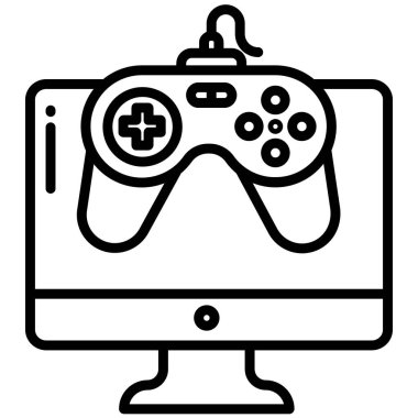 oyun konsepti iyonu, vektör illüstrasyonu 