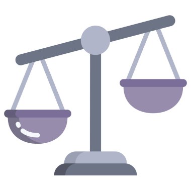 Basit vektör simgesi, denge ölçeklerinin çizimi