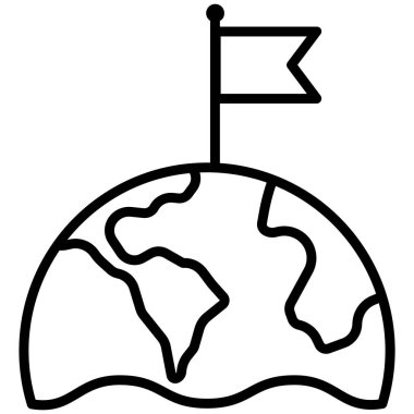 Basit vektör simgesi, uzay temalı resimleme