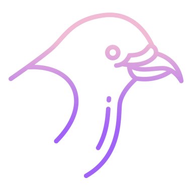 Basit vektör simgesi, Crossbill illüstrasyonu 