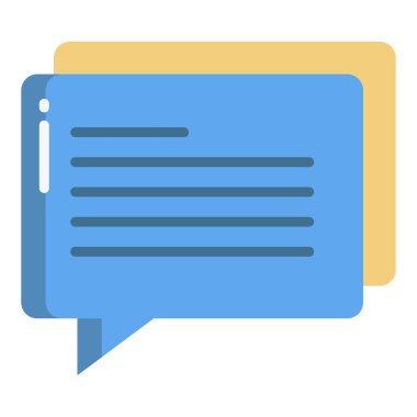 Konuş. Web simgesi basit illüstrasyon 