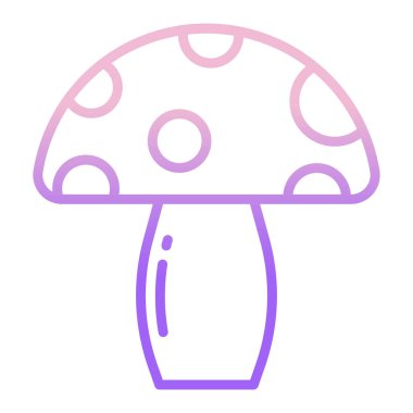 Moda stili izole edilmiş arkaplanda mantar simgesi