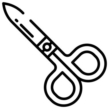 Makas web simgesi, vektör çizim 