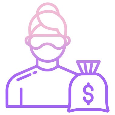 Para çantası. Web simgesi