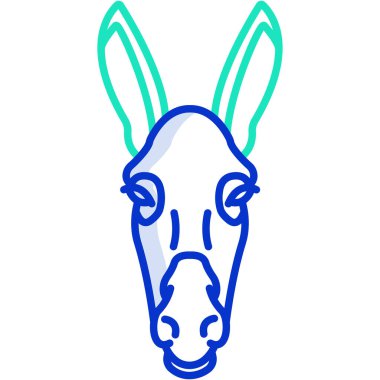 Eşeğin vektör illüstrasyonu