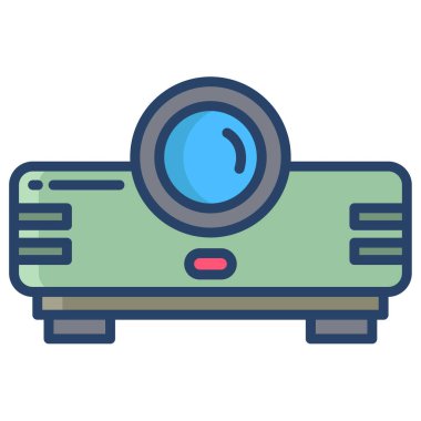 projektör web simgesi, vektör çizim 