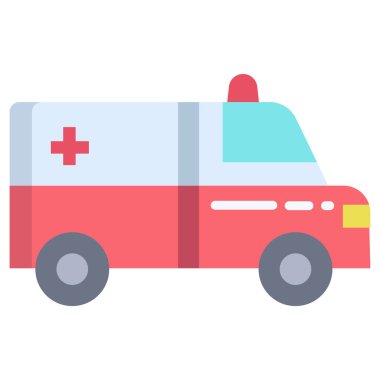 Basit vektör simgesi, Ambulans illüstrasyonu