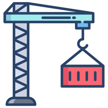 Web simgesi, vektör çizim vinç 