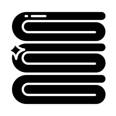 Beyaz arkaplanda basit vektör simgesi havluları