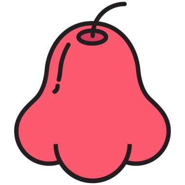 Gül elması. Web simgesi basit illüstrasyon