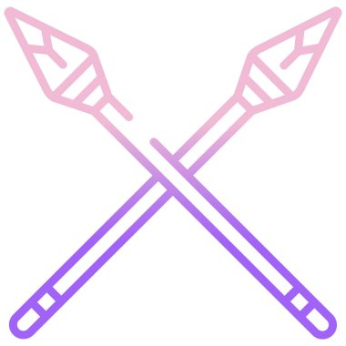 Basit vektör simgesi, Mızrak illüstrasyonu