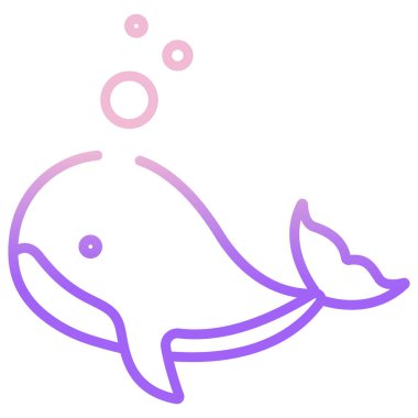 balık simgesi vektör illüstrasyonu