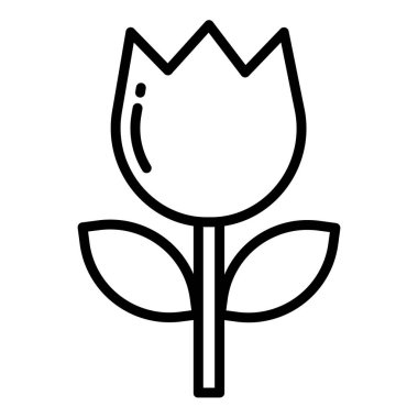 Çiçek. Web simgesi basit illüstrasyon