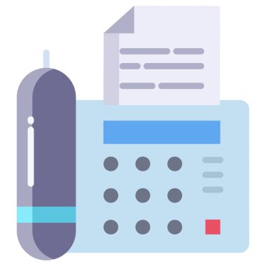 faks. Web simgesi basit illüstrasyon