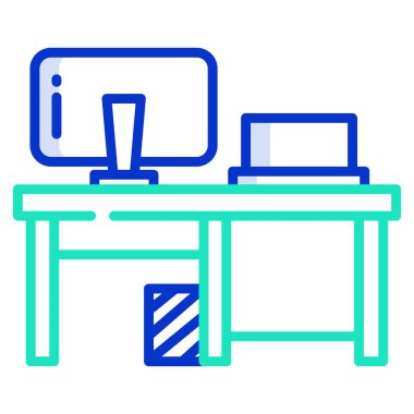 Masa. Web simgesi basit illüstrasyon