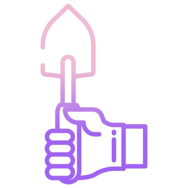 Trowel web simgesi basit vektör illüstrasyonu