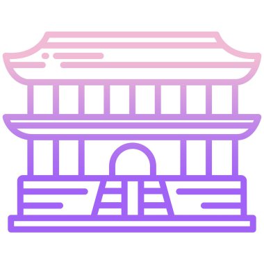 Tapınak. Web simgesi basit tasarım