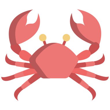 Yengeç simgesi vektör illüstrasyonu 