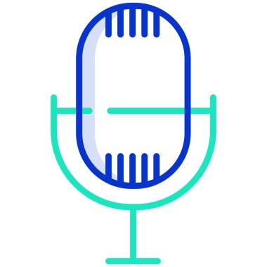 mikrofon web simgesi, vektör çizim 