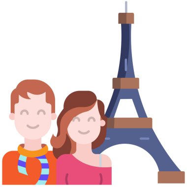 Şehir vektör illüstrasyon tasarımında birkaç kişi