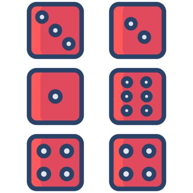 zar. Web simgesi basit illüstrasyon 