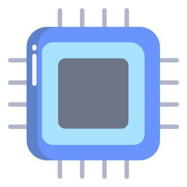 İşlemci. Web simgesi basit illüstrasyon