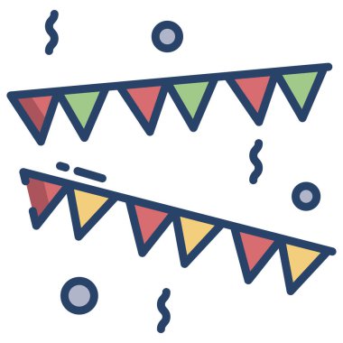 El çizimi bayram kiraz kuşu. Bayrakların doğum günü çelengi. Çocuklar çizim yapar. Beyaz arkaplanda izole vektör illüstrasyonu.