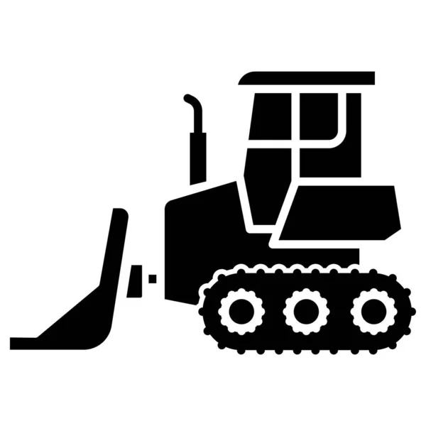 Traktor Ikon Vázlat Illusztráció Buldózer Vektor Ikonok Web — Stock Vector