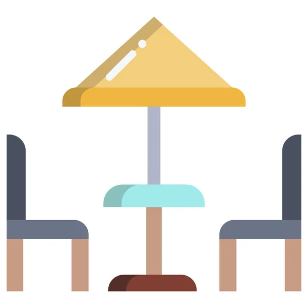 Icône Beach Chair Illustration Simple — Image vectorielle