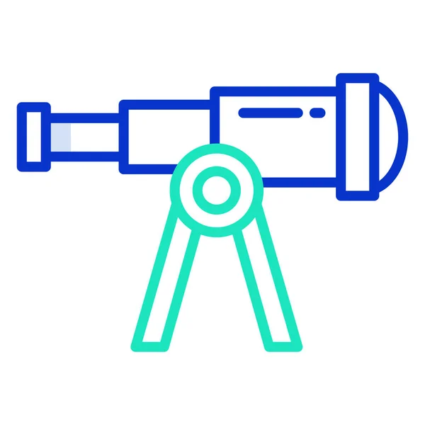 Telescópio Ícone Simples Ilustração Vetorial — Vetor de Stock