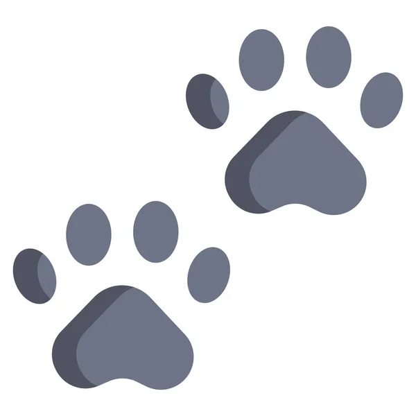 Dog Paw Print Icon Animal Symbol Vector Illustration — Stock Vector