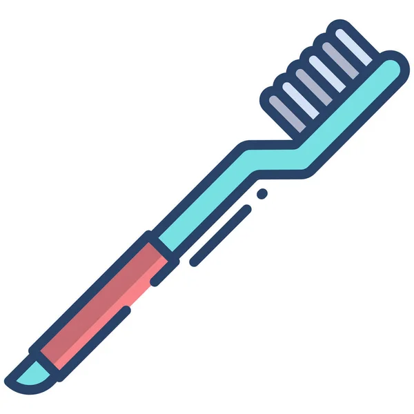 Ícone Simples Escova Dentes Ilustração Vetorial — Vetor de Stock